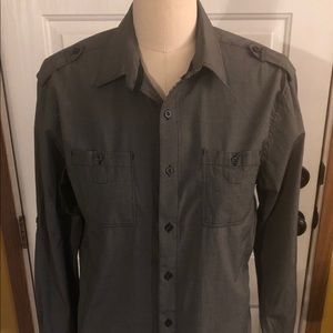 No Retreat men’s button down shirt